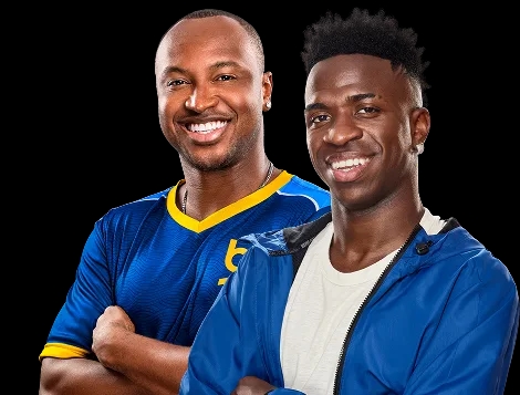 Embaixadores Thiaguinho e Vinícius Júnior